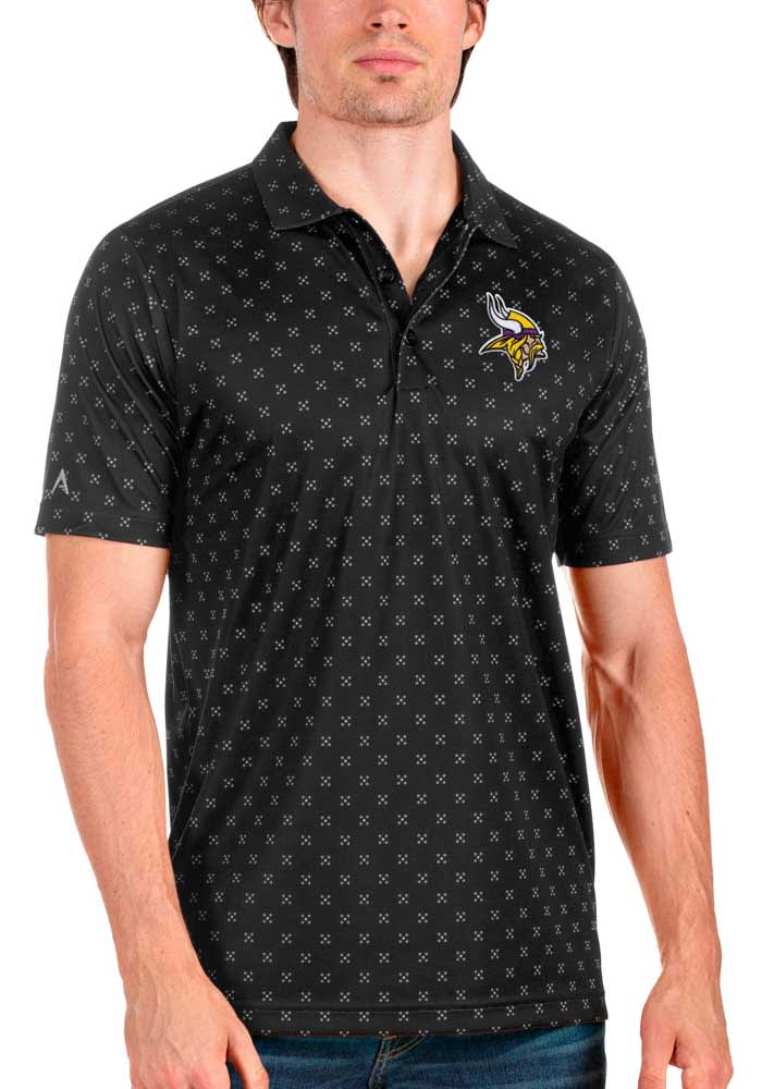 Minnesota Vikings Antigua Tribute Polo - Black 