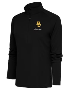 Antigua Baylor Womens Black Volleyball Tribute 1/4 Zip Pullover