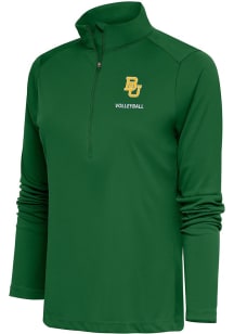 Antigua Baylor Womens Green Volleyball Tribute 1/4 Zip Pullover