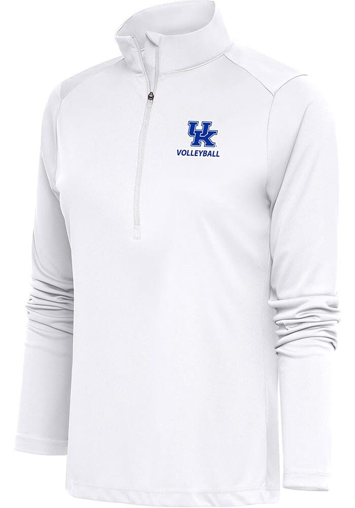 Antigua Kentucky Wildcats Womens Volleyball Tribute Qtr Zip Pullover