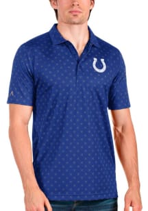 Antigua Indianapolis Colts Mens Blue Spark Short Sleeve Polo