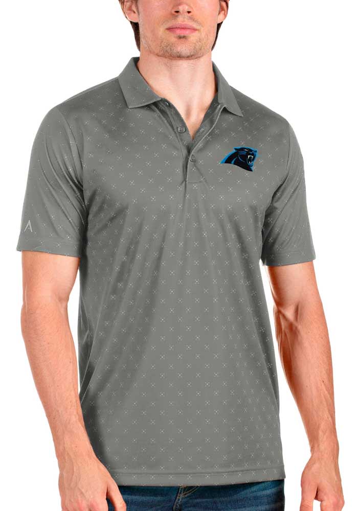 Antigua Carolina Panthers Men's Spark Polo, White, Small