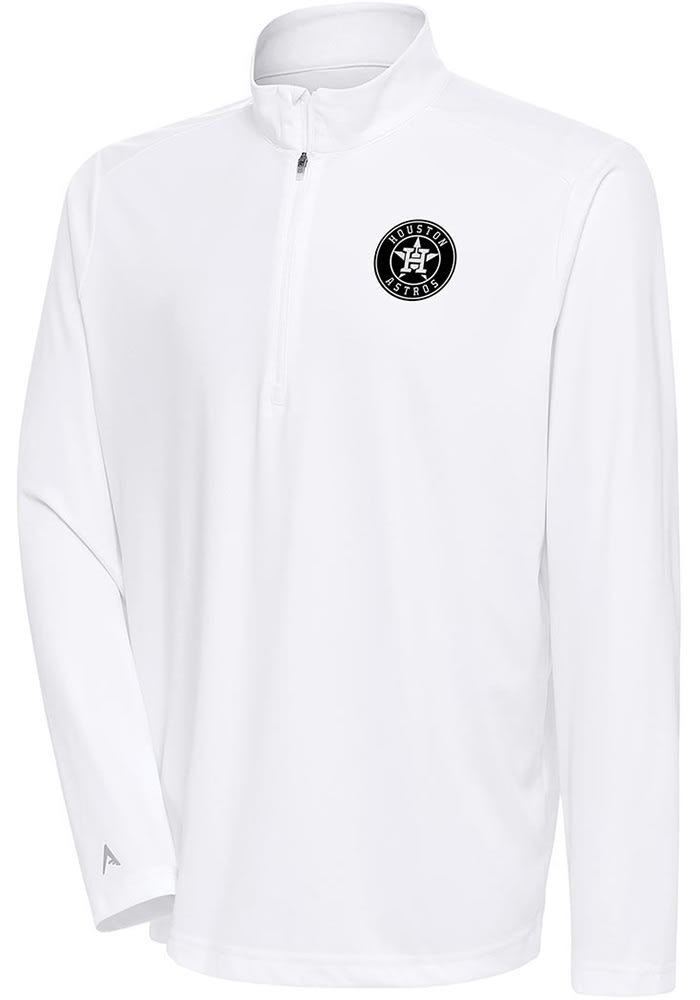 Antigua Men's Houston Astros White Tribute 1/4 Zip Pullover