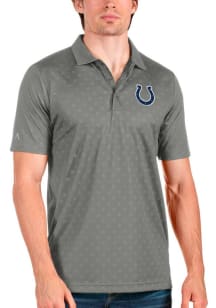 Antigua Indianapolis Colts Mens Grey Spark Short Sleeve Polo
