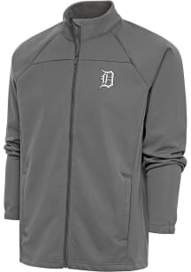 Antigua Detroit Tigers Mens Grey Metallic Logo Links Light Weight Jacket