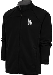 Antigua Los Angeles Dodgers Mens Black Metallic Logo Links Light Weight Jacket