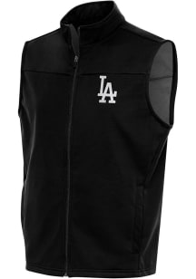 Antigua Los Angeles Dodgers Mens Black Metallic Logo Links Golf Sleeveless Jacket