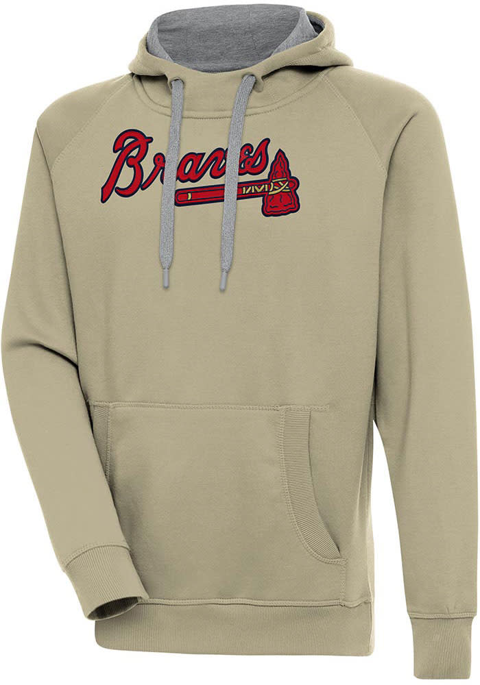 Antigua Women's Atlanta Braves Victory Raglan Hoodie