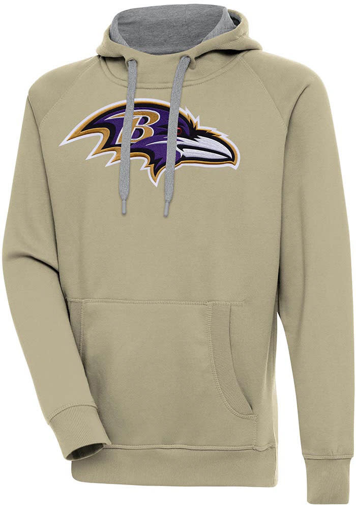 Men's Antigua Purple Baltimore Ravens Team Logo Throwback Pace Quarter-Zip Pullover Top Size: Large