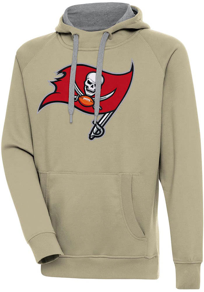 Men's Antigua White Tampa Bay Buccaneers Victory Chenille Pullover Sweatshirt Size: Small