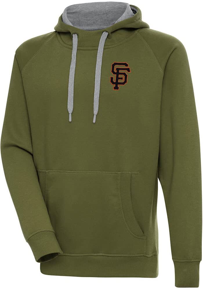 Men's Antigua Black San Francisco Giants Victory Pullover Hoodie