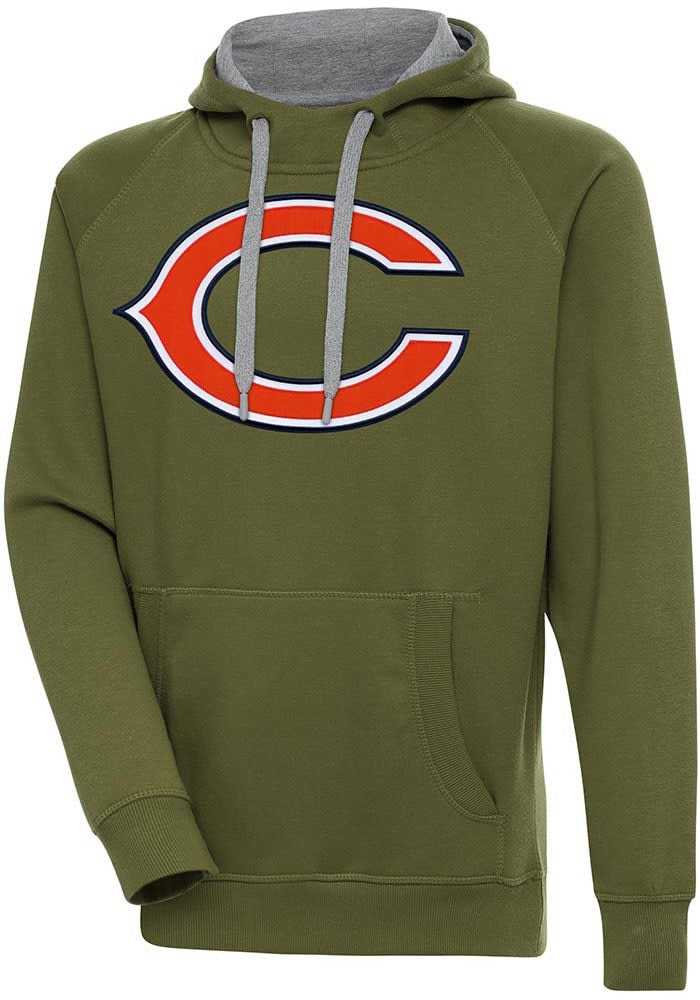 Chicago Bears Antigua Victory Pullover Hoodie - Orange