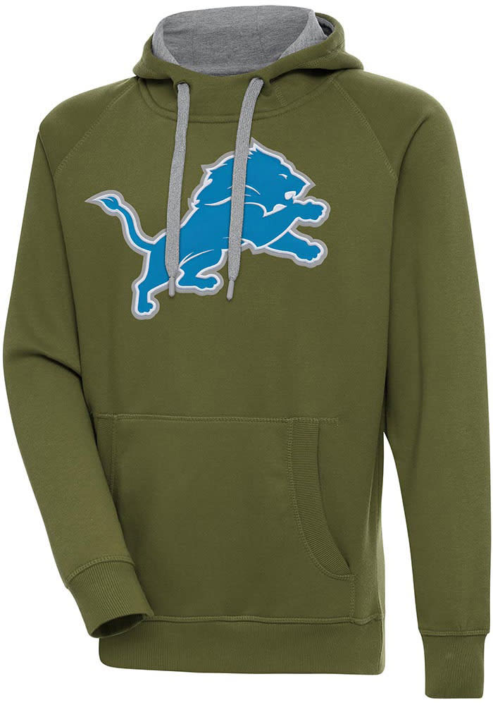 Detroit Lions Antigua Victory Pullover Hoodie - Blue