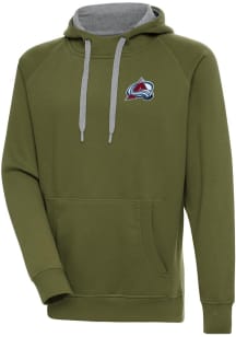 Antigua Colorado Avalanche Mens Olive Victory Long Sleeve Hoodie