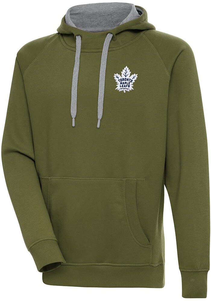 Antigua Toronto Maple Leafs Grey Victory Long Sleeve Hoodie, Grey, 52% Cot / 48% Poly, Size S, Rally House