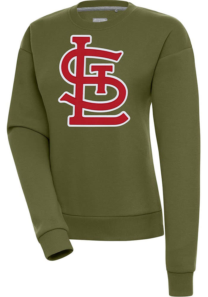 Antigua Women's St. Louis Cardinals Red Victory Crew Pullover