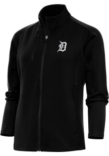 Antigua Detroit Tigers Womens Black Metallic Logo Generation Light Weight Jacket