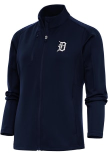 Antigua Detroit Tigers Womens Navy Blue Metallic Logo Generation Light Weight Jacket