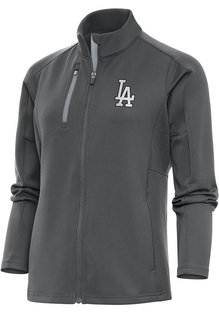 Antigua Los Angeles Dodgers Women's Grey Generation Light Weight Jacket, Grey, 92% Polyester / 8% SPANDEX, Size S, Rally House