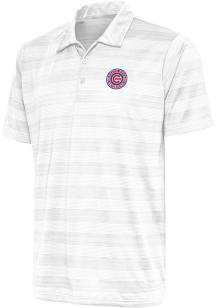 Antigua South Bend Cubs Mens White Compass Short Sleeve Polo