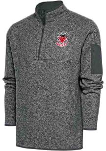 Antigua Indianapolis Indians Mens Grey Fortune Long Sleeve 1/4 Zip Fashion Pullover