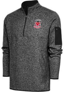 Antigua Indianapolis Indians Mens Black Fortune Long Sleeve 1/4 Zip Fashion Pullover