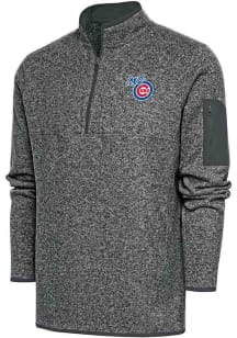 Antigua Iowa Cubs Mens Grey Fortune Long Sleeve 1/4 Zip Fashion Pullover