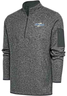 Antigua Omaha Storm Chasers Mens Grey Fortune Long Sleeve 1/4 Zip Fashion Pullover