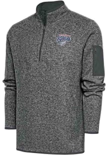 Antigua Reading Fightin Phils Mens Grey Fortune Long Sleeve 1/4 Zip Fashion Pullover