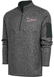 Antigua Frisco Rough Riders Mens Grey Fortune Big and Tall 1/4 Zip Pullover