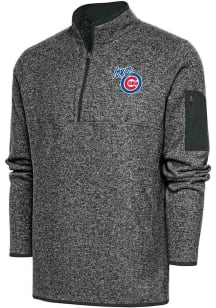 Antigua Iowa Cubs Mens Grey Fortune Big and Tall 1/4 Zip Pullover