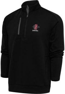 Antigua San Diego State Aztecs Mens Black Generation Basketball Big and Tall 1/4 Zip Pullover