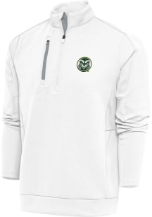 Antigua Colorado State Rams Mens White Generation Long Sleeve 1/4 Zip Pullover