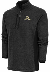 Antigua Akron Zips Mens Black Course Long Sleeve 1/4 Zip Pullover