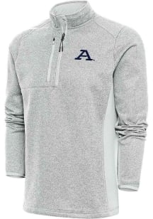 Antigua Akron Zips Mens Grey Course Long Sleeve 1/4 Zip Pullover