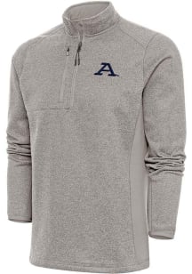 Antigua Akron Zips Mens Oatmeal Course Long Sleeve 1/4 Zip Pullover