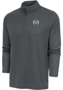 Antigua Colorado State Rams Mens Charcoal Epic Long Sleeve 1/4 Zip Pullover