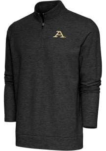 Antigua Akron Zips Mens Black Gambit Long Sleeve 1/4 Zip Pullover