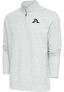 Antigua Akron Zips Mens Grey Gambit Long Sleeve 1/4 Zip Pullover