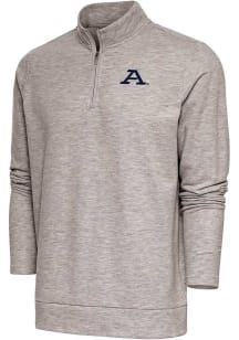 Antigua Akron Zips Mens Oatmeal Gambit Long Sleeve 1/4 Zip Pullover