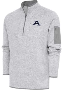 Antigua Akron Zips Mens Grey Fortune Long Sleeve 1/4 Zip Fashion Pullover