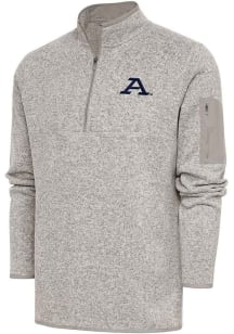 Antigua Akron Zips Mens Oatmeal Fortune Long Sleeve 1/4 Zip Fashion Pullover