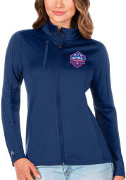 Antigua Kansas Jayhawks Womens Blue 2022 NCAA Basketball National Champions Generation Full Long Sleeve Full Zip Jacket