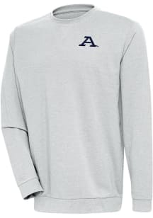 Antigua Akron Zips Mens Grey Reward Long Sleeve Crew Sweatshirt