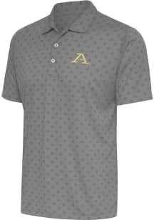 Antigua Akron Zips Mens Grey Spark Short Sleeve Polo