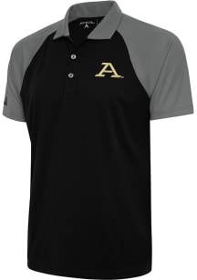 Antigua Akron Zips Mens Black Nova Short Sleeve Polo