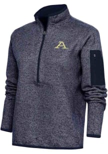 Antigua Akron Zips Womens Navy Blue Fortune 1/4 Zip Pullover