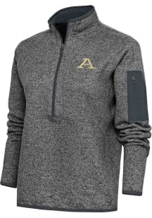 Antigua Akron Zips Womens Charcoal Fortune 1/4 Zip Pullover