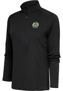 Antigua Colorado State Rams Womens Charcoal Tribute 1/4 Zip Pullover