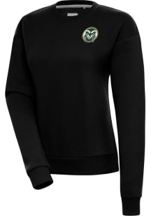 Antigua Colorado State Rams Womens Black Victory Crew Sweatshirt